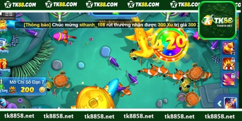 Điểm cộng về giao diện game bắn cá H5